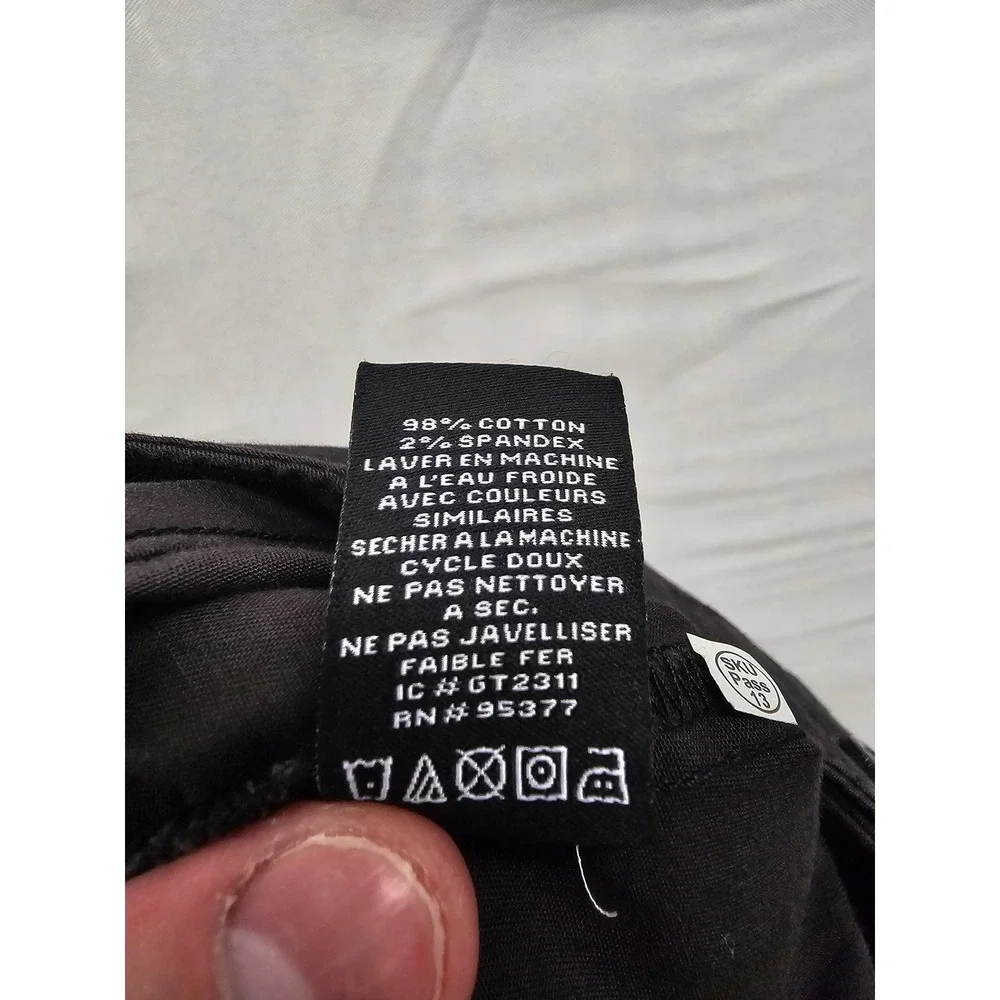 Social Standard Womens Crop Pants Black Cotton Blend Casual Size 6